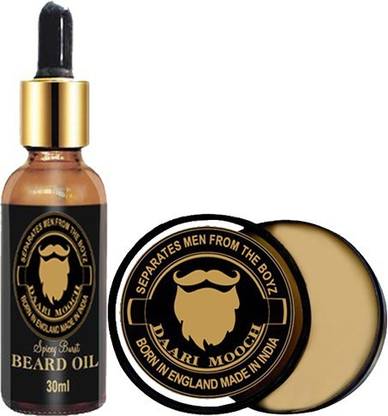 Daarimooch Spicey Burst Beard Oil & Strong Hold Mustache Wax