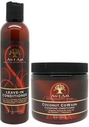 Generic As I Am Leave-In Conditioner 8 Ounce And Coconut Cowash Cleansing Conditioner 16 Ounce