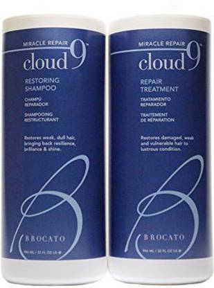 Brocato Cloud 9 Miracle Restoring Shampoo And Cloud 9 Miracle Daily Restoring Conditioner 32 Ounce Each