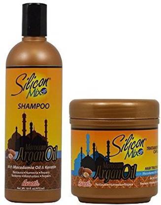 Silicon Mix Moroccan Argan Oil Shampoo + Hair Treatment 16Oz Set