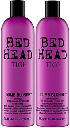 TIGI Cosmetics Bed Head Dumb Blonde Shampoo And Reconstructor Conditioner Duo - 25.36Oz Each