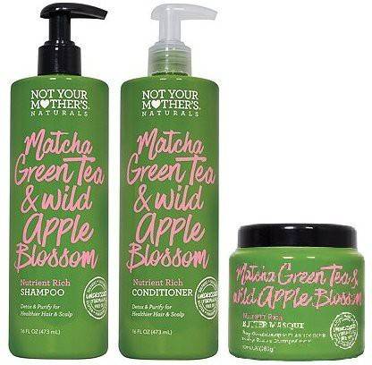 Generic Not Your Mothers Naturals Matcha Green Tea & Wild Apple Blossom Nutrient Rich Shampoo Conditioner & Butter Masque Set Of 3