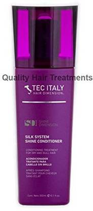 Tec Italy Silk System Shine Conditioner For Unisex 10.1 Ounce Leaving Hair Glossy Hydrated Silky