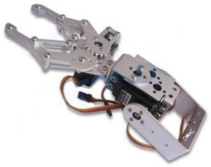 Robodo DIY 2DOF Metal Robot Arm with Gripper Clamp Frame kit for Arduino (not including servo) Electronic Components Electronic Hobby Kit
