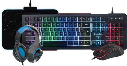 Cosmic Byte Gaming Essentials Combo (Keyboard, Mouse, Mousepad, Headphone)  Gaming Accessory Kit