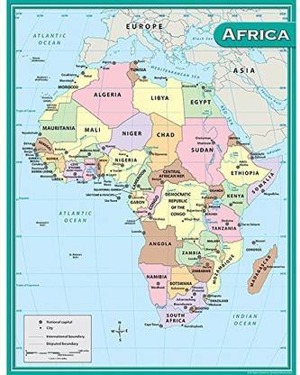 Generic Teacher Created Resources Africa Map Chart, Multi Color (7650)