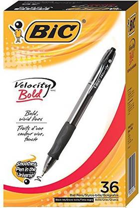 Generic BIC Velocity Bold Retractable Ballpoint Pen, Bold Point (1.6Mm), Black, 36-Count