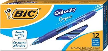 Generic BIC Gel-Ocity Original Retractable Gel Pen, Medium Point (0.7 Mm), Blue, 12-Count
