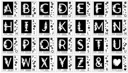 Concord & 9Th 10350 Clear Stamps 4"X4" 28/Pkg Monogram Collection, Multi