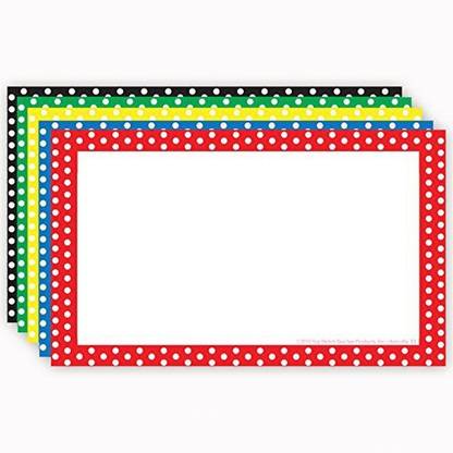 Generic Top Notch Teacher Products Border Blank Index Cards (75 Count), 4" X 6", Polka Dot Assorted