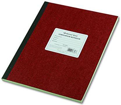 National Brand Computation Notebook, 4 X 4 Quad, Brown, Green Paper, 11.75 X 9.25 Inches, 75 Sheets (43648)