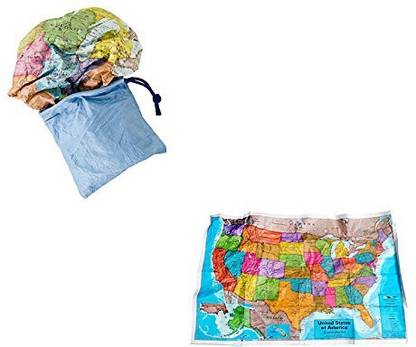 Round World Products Us Scrunch Map, 24 X 36 In.