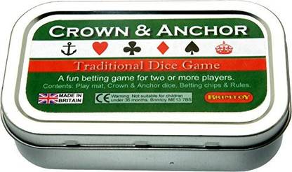 Brimtoy Pocket/Travel Crown & Anchor Dice Game Party & Fun Board Game