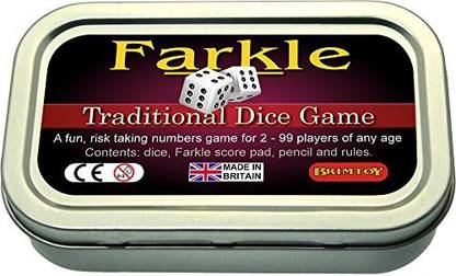 Brimtoy Pocket/Travel Farkle Dice Game Party & Fun Board Game
