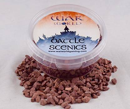 Generic WWS Scenery Manufacturer War World Gaming Brown Rock Debris Battle Scenics 180Ml Tub - Scenery Terrain Basing Material Strategy & War Board Game