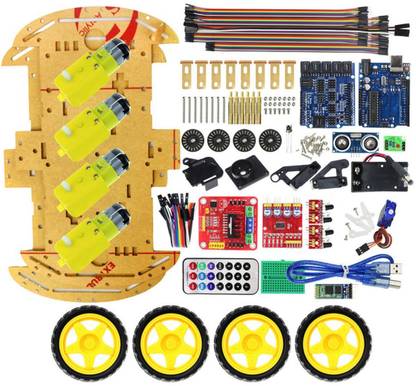 Robodo Smart car kit Electronic kits V3 with Ultrasonic Ranging car Bluetooth wireless IR Remote control Automotive Electronic Hobby Kit