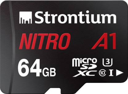 Strontium Nitro A1 64 GB SDXC UHS Class 1 100 Mbps  Memory Card