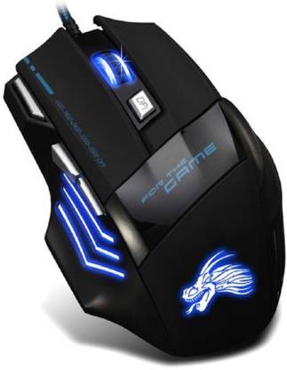 GameXp 7 Button-Adjustable-5500-DPI-LED Wired Ambidextrous Optical  Gaming Mouse