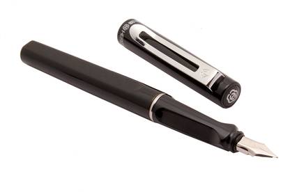 Ledos Original Hero 1515 Safari Al-Star Gloss Black Fine Nib Converter Fountain Pen