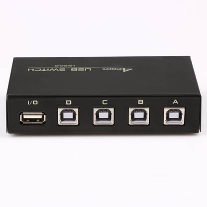 LipiWorld USB 2.0 4Port Switch Sharing Switcher Selector Adapter Hub for PC Scanner Printer USB 2.0 4Port Switch for PC Scanner Printer USB Hub