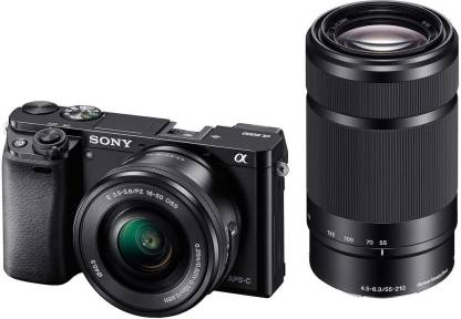 SONY Alpha ILCE-6000Y APS-C Mirrorless Camera with Dual Lens 16-50 mm & 55-210 mm Zoom Featuring Eye AF and Full HD recording