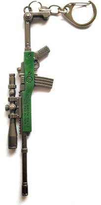 Hats Off Sturdy Look Sniper Design Green grey colour key chain also use as Home or Car Hanging Key Chain