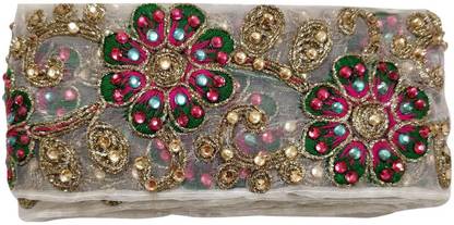 Creative India Exports CIEV-609 Multi-color Thread-work Lace Net Lace Reel
