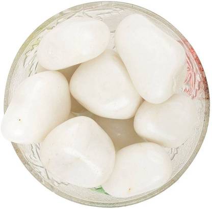 EXCEL White Jade Tumbled Stone Crystal Healing Crystals - 100 grams (Pack of 5-7) Regular Asymmetrical Crystal Pebbles