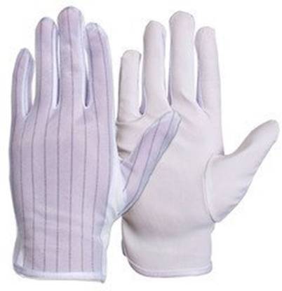 GLOBAL STATCLEAN SYSTEMS ANTI-STATIC ESD SAFE [REUSABLE] PROTECTIVE HAND GLOVES [MEDIUM] - WHITE Wet and Dry Glove Set