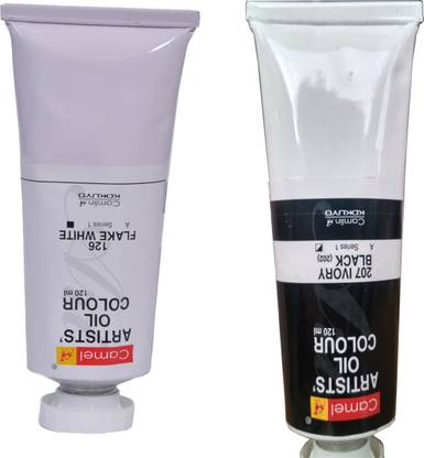 Camlin IVORY BLACK AND FLAKE WHITE 120 ML TUBE SERIES 1