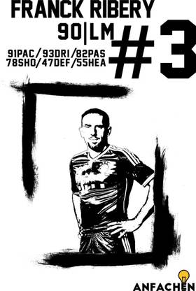 AnanyaDesigns Wall Poster Franck Ribery Das Design Paper Print