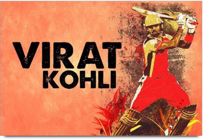 AnanyaDesigns Wall Poster Virat Kohli Fire Within Paper Print