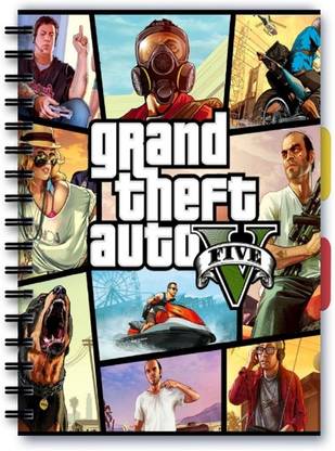 Posterskart GTA Grand Theft Auto Notebook A5 Ruled A5 Notebook Ruled 200 Pages