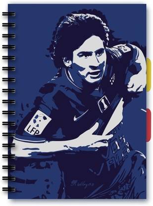 Posterskart Lionel Messi Notebook A5 Ruled A5 Notebook Ruled 200 Pages ...