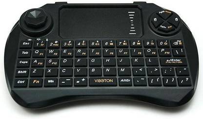 microware X3 All-in-One 2.4GHz Mini QWERTY Keyboard Remote Controller Air Mouse With Touchpad for Home Office TV BOX MINI PC Wireless Handheld Laptop Keyboard Compatible with Desktop, Laptop, Mac