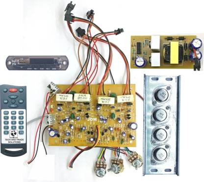 TECH AND TRADE 300W DIY 2n3055 TRANSISTOR based STEREO AUDIO AMPLIFIER BOARD BLUETOOTH MODULE 24V DC SUPPLY KIT