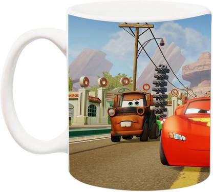 ANNI69 McQueen, Derby and Other From The Movie CARS Bone China Coffee Mug