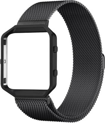 ROBUSTRION Stainless Steel Mesh Milanese Loop Strap with Adjustable Magnetic Closure Replacement Strap Band for Fitbit Blaze Smart Watch Strap