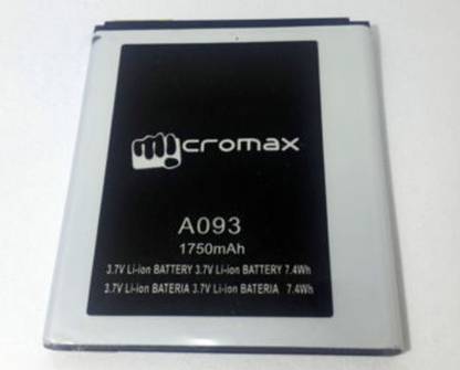 Micromax Mobile Battery For  MICROMAX Micromax A093 Canvas Fire 1750 mAh