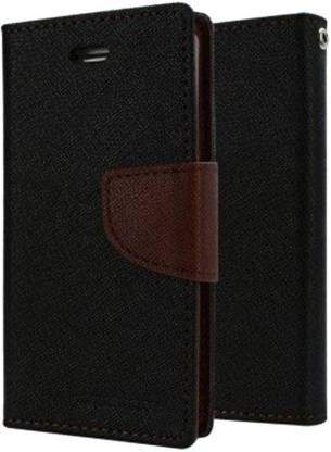 Electronicity Flip Cover for Samsung Galaxy E 5 (Black,Brown)