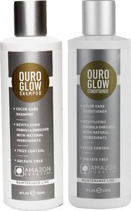 AMAZON KERATIN combo kit Ouro Glow Shampoo and Conditioner Combo