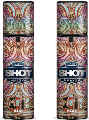 Layer'r Shot RAGE X 2 Perfume Body Spray  -  For Men & Women