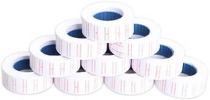 MHK Price labels paper tag mark sticker for MX-5500, Price gun labeller, 10 Rolls With free ink for label stamping machine Paper Label