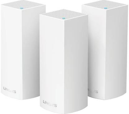 LINKSYS WHW0303 (AC-6600) Velop 3-Pack Wireless Router 5 GHz 2200 Mbps Wifi Speed Tri Band Internal Antenna Access Point Mode