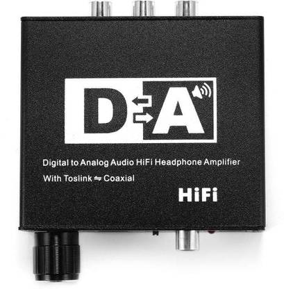 microware Digital to Analog Audio Conveter DAC HiFi Headphone Amplifier Optical with Toslink Coaxial 3.5mm Media Streaming Device