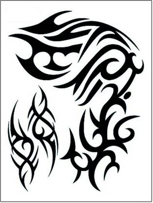 Savii Shoulder And Arm 2 In 1 Tribal Totem Fire Tattoo Design
