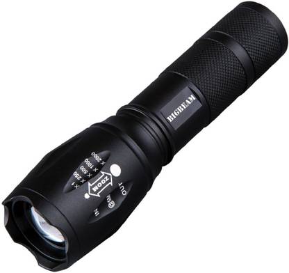 BigBeam BB XML T6 LED Home/Women Safety Self Defensive 5 Modes Zoom-able LED Flash Light Torch