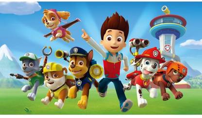 Theme My Party Paw Patrol Birthday Banner For Cake Table Background/Scene Setter