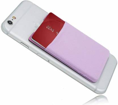 RHONNIUM ™ Light Magenta - Credit Card Holder for Back of Phone, Self Adhesive Stick On Credit Phone Card Holder Wallet Mobile Holder
