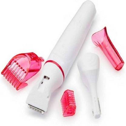 JHA BROTHERS Sweet Sensitive Precision Beauty Styler Electric Trimmer for Women Cordless Trimmer for Women - 30 minutes run time (White, Pink) Trimmer 30 min  Runtime 4 Length Settings